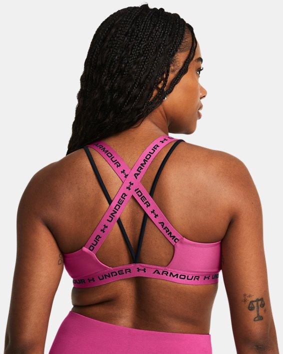 Damen UA Crossback Low Sport-BH, Pink, pdpMainDesktop image number 5